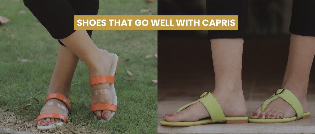 Walking shoes to hot sale wear with capris