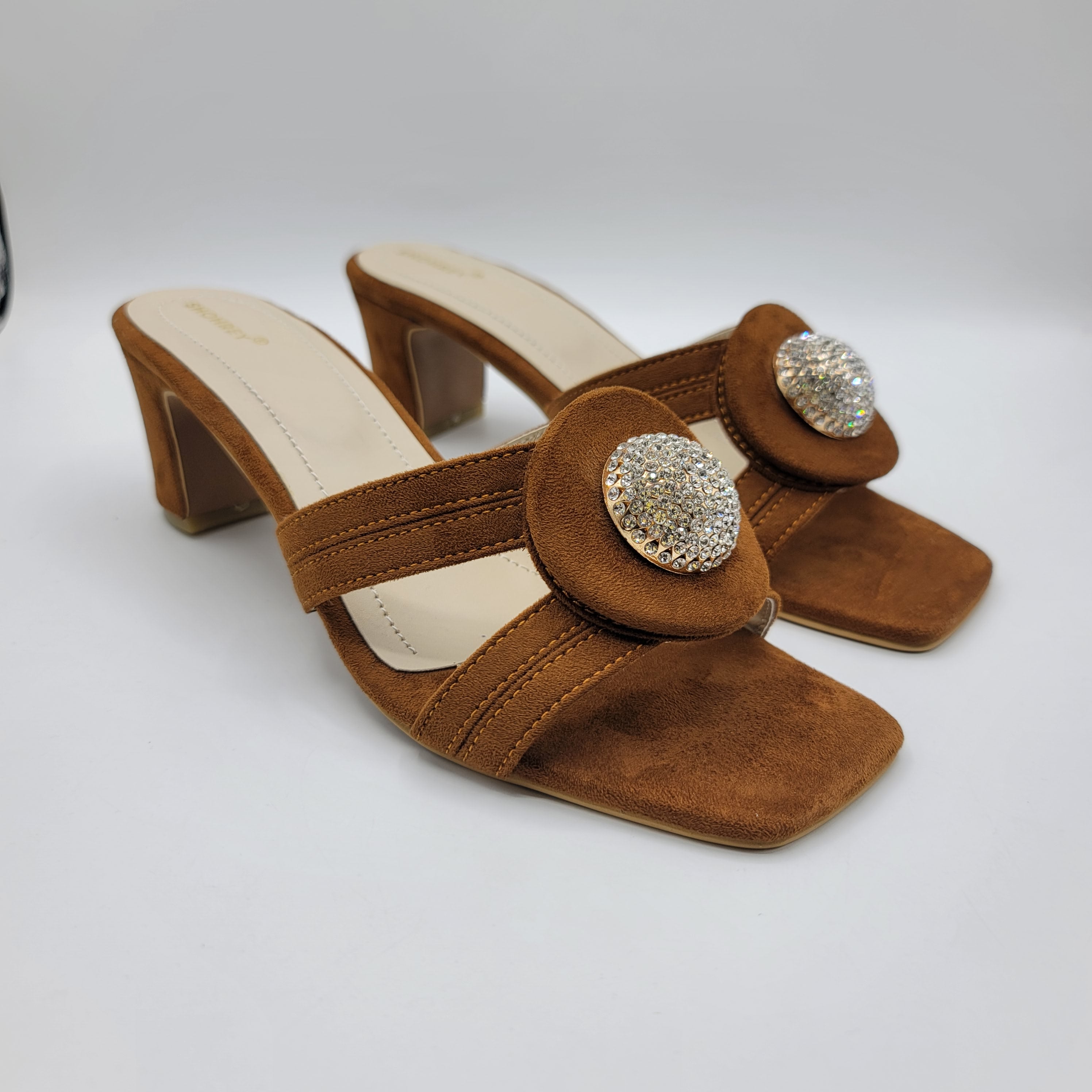 Ring Heel Slides- Black