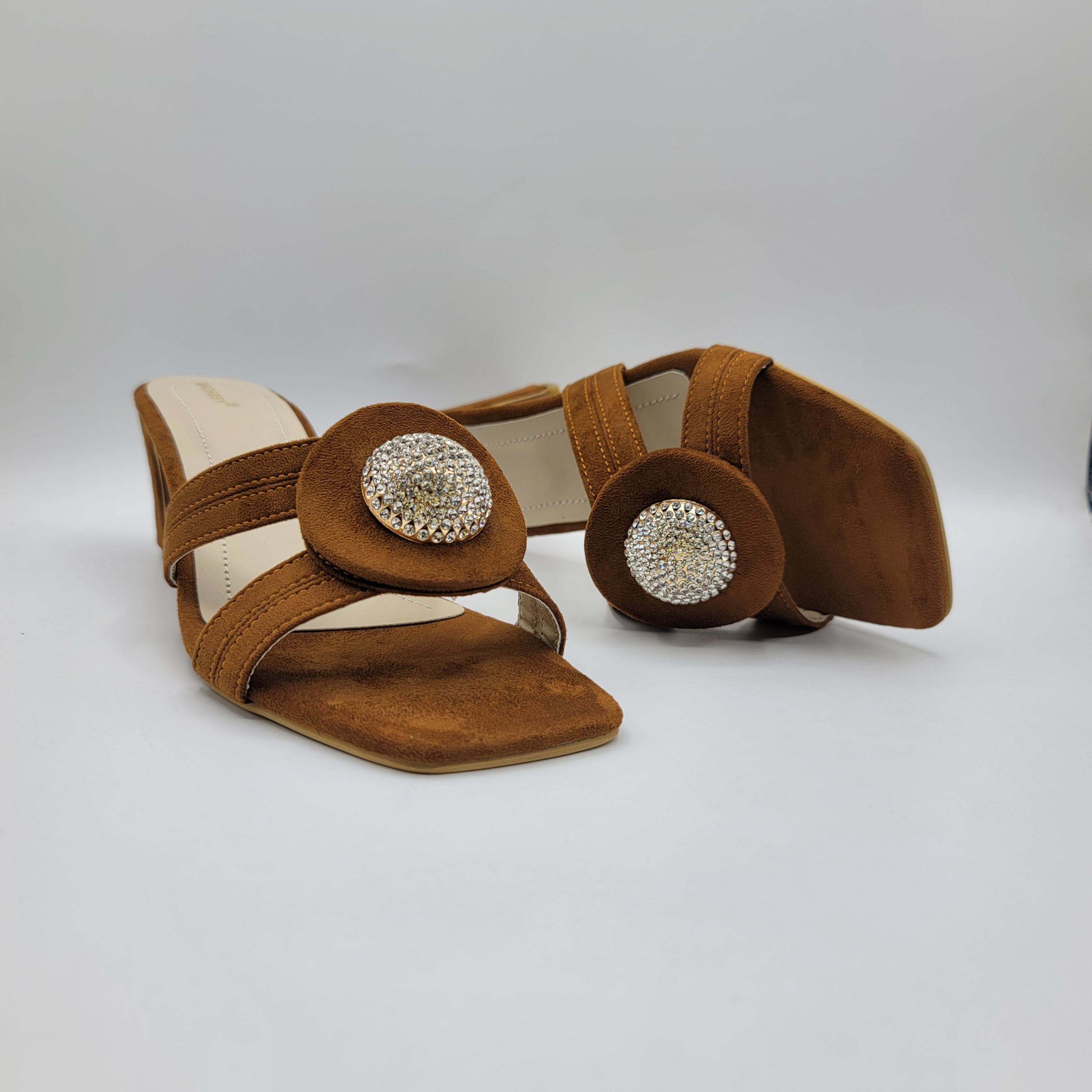Ring Heel Slides- Black