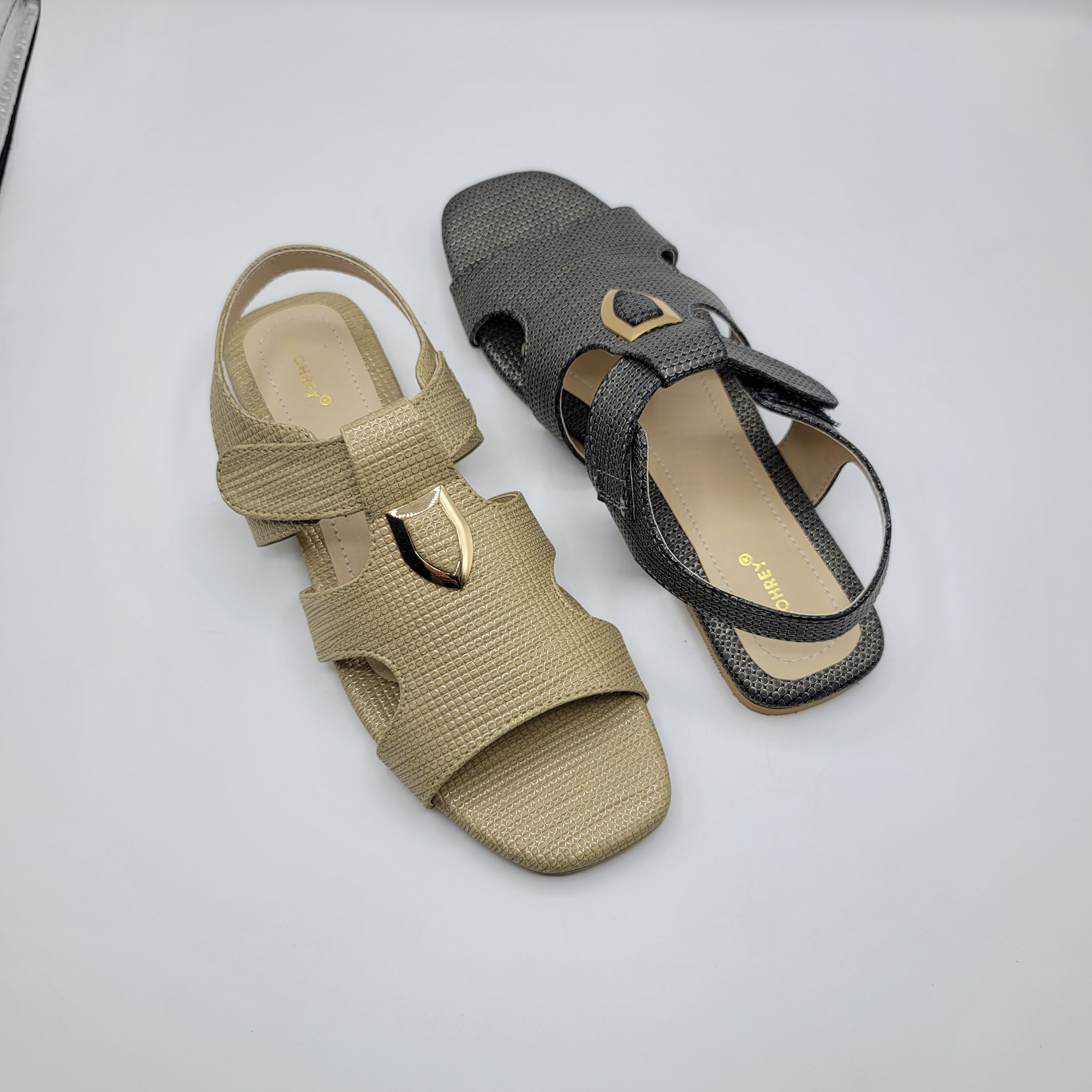 Peshawari Elegance Sandals - Charcoal