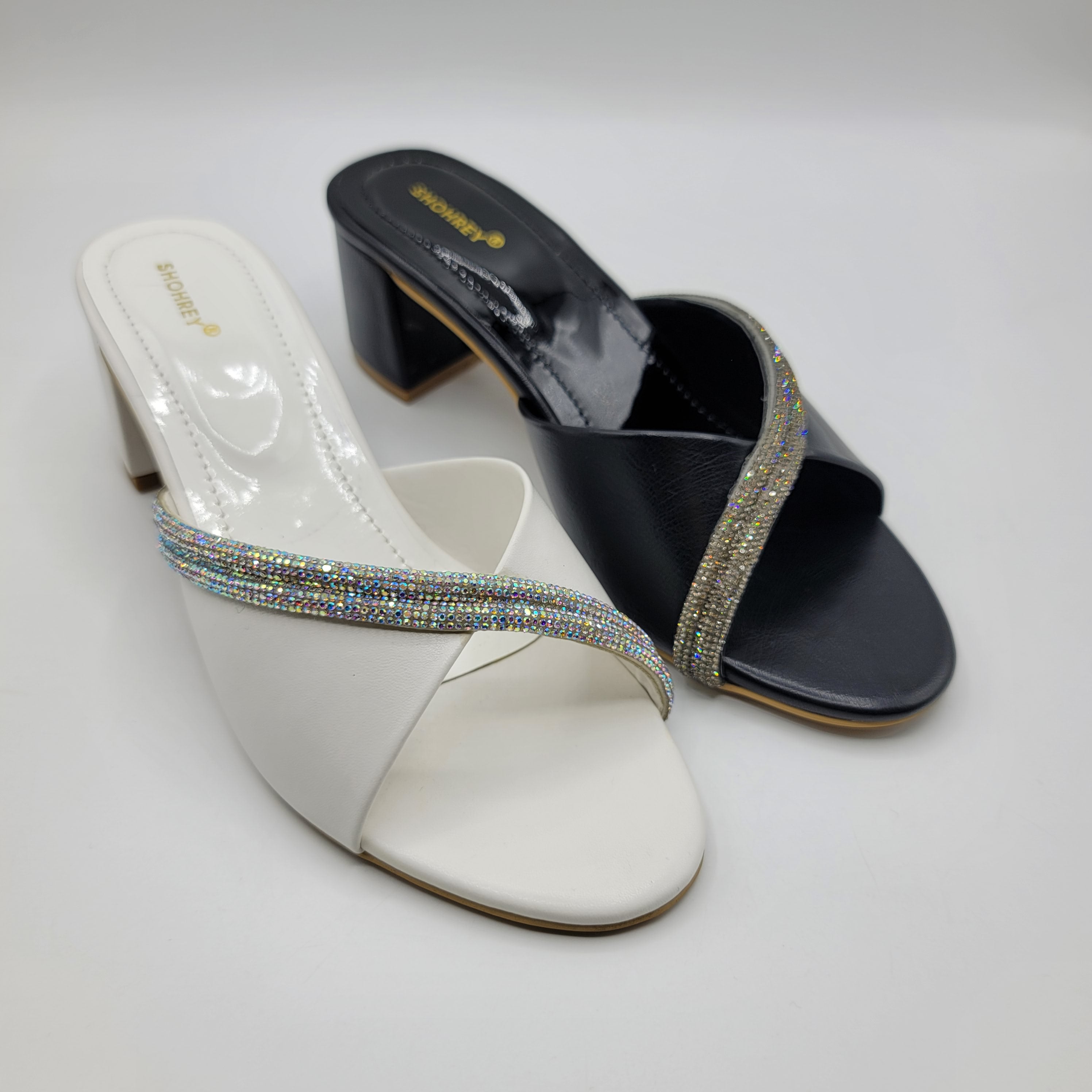 Amelia Heel Slides - White
