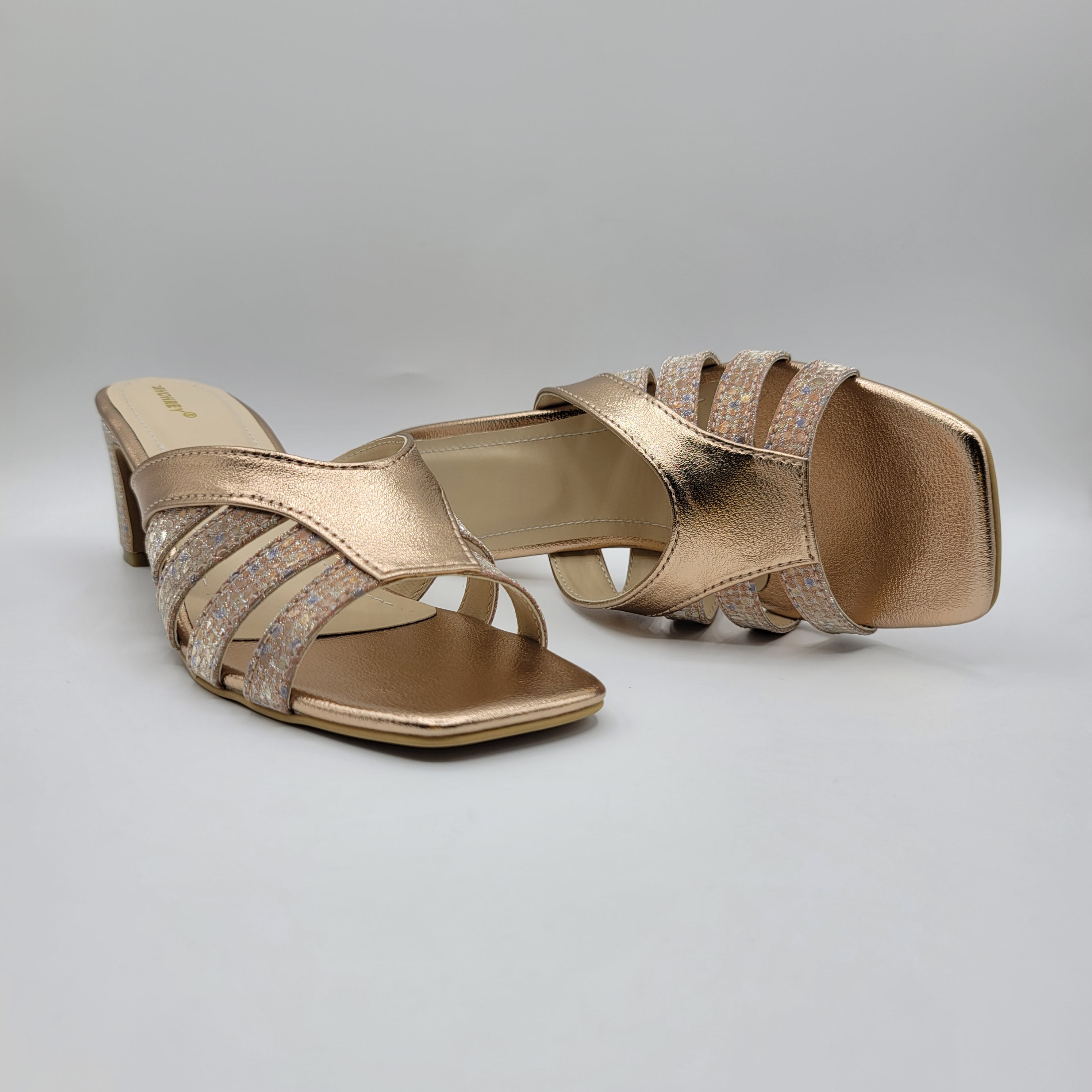 Sophia Heel Slides - Silver