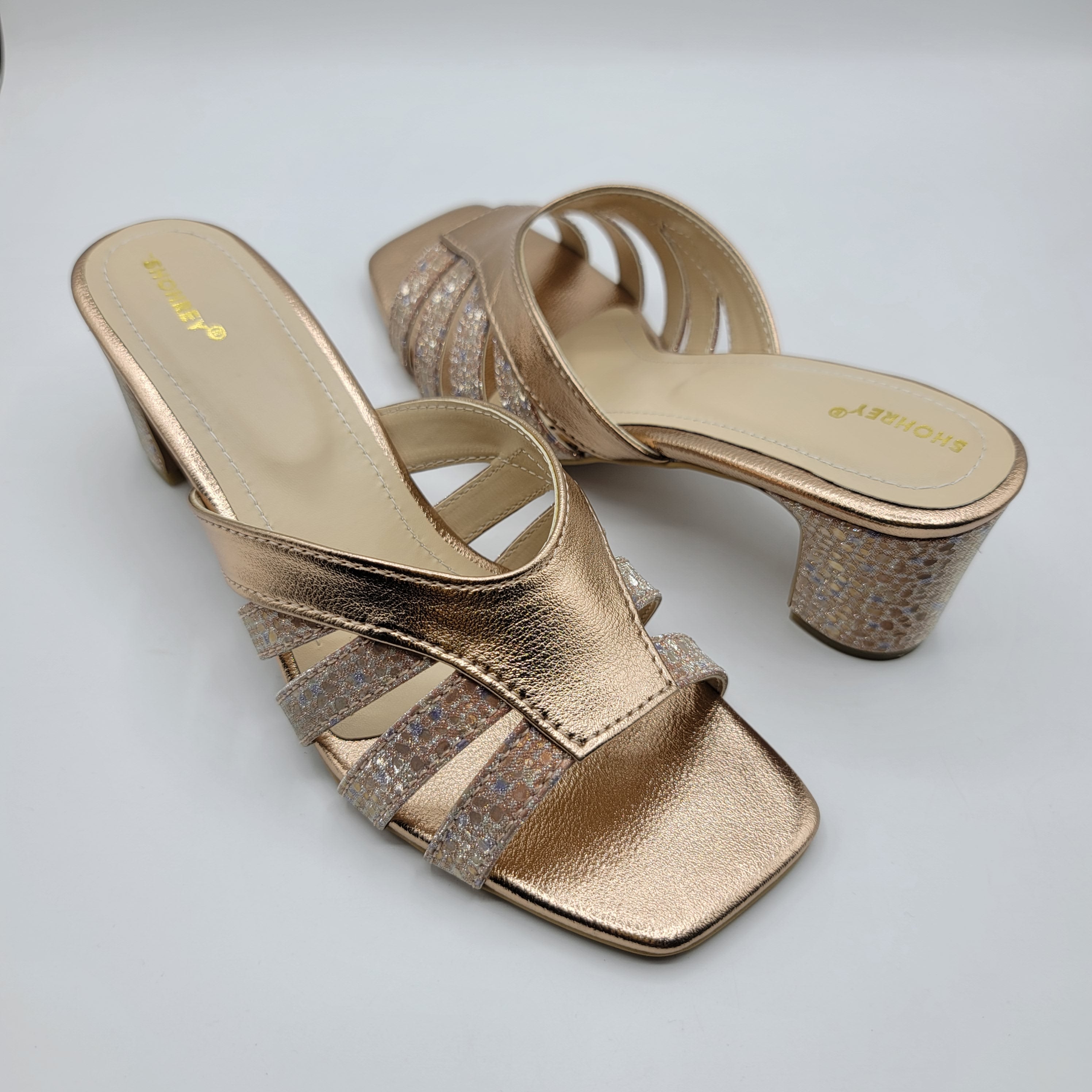 Sophia Heel Slides - Silver