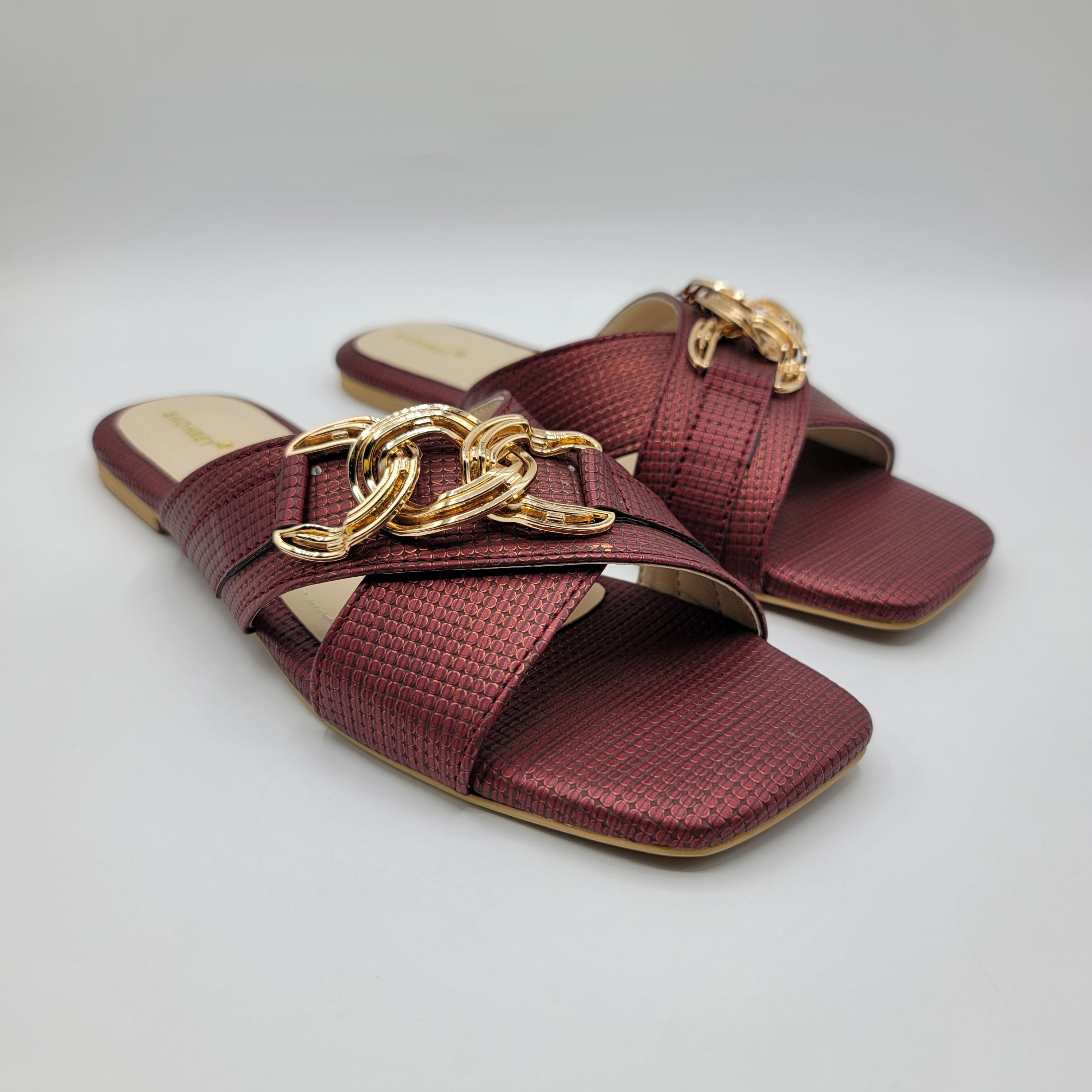 Camila Slides - Steel Blue