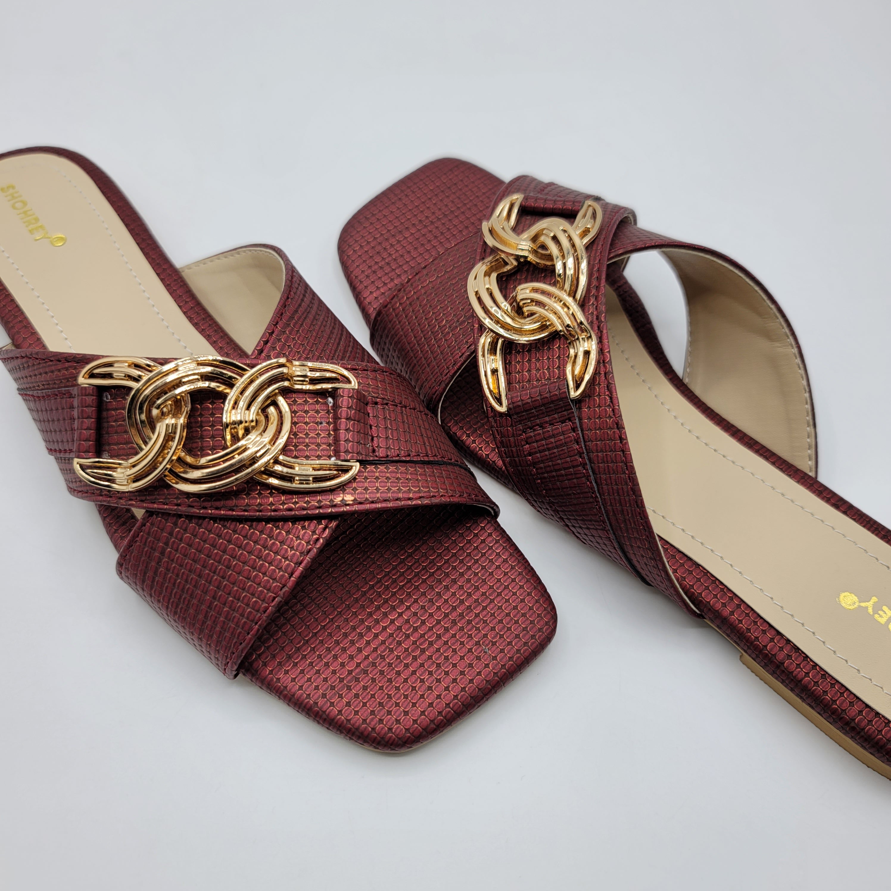 Camila Slides - Maroon