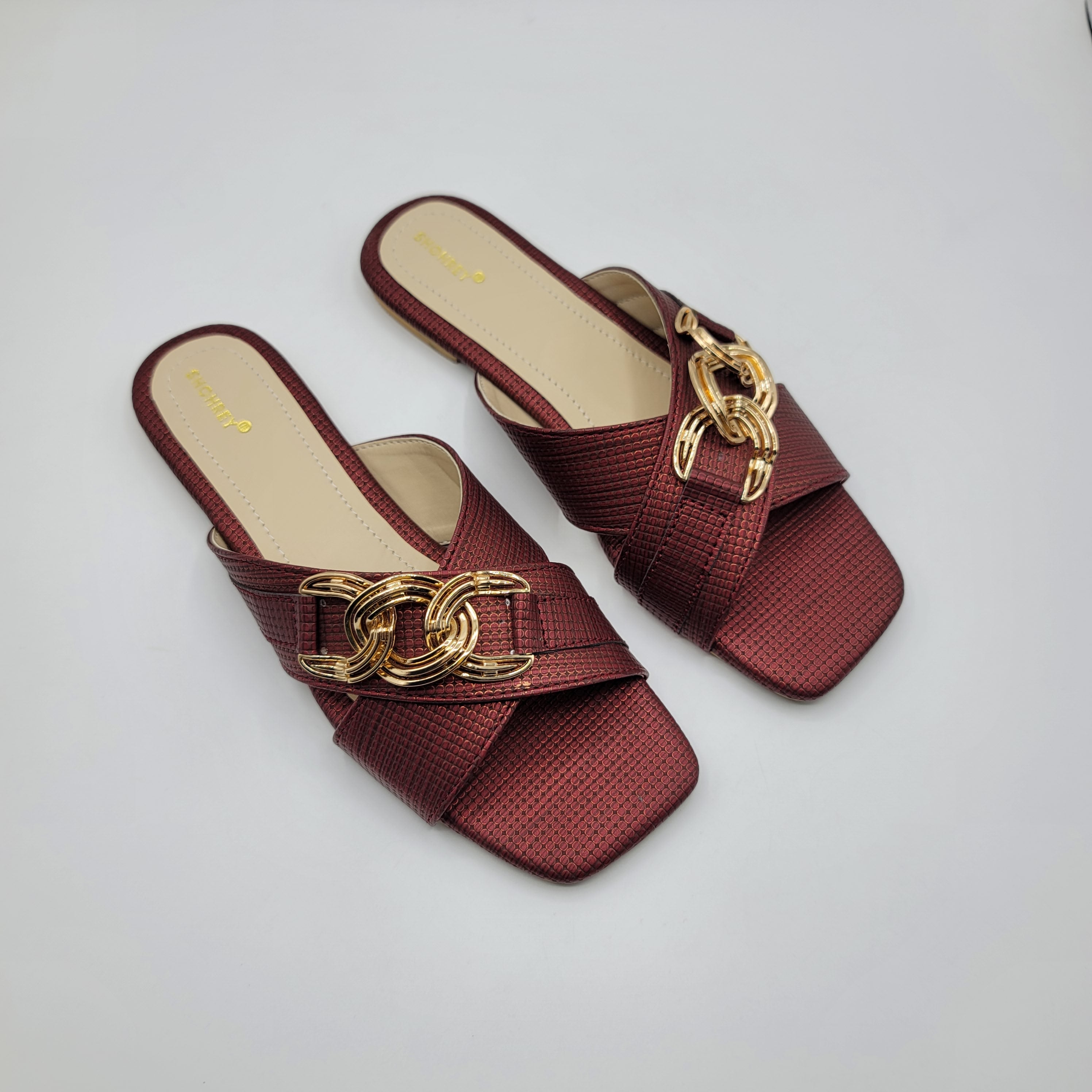 Camila Slides - Steel Blue