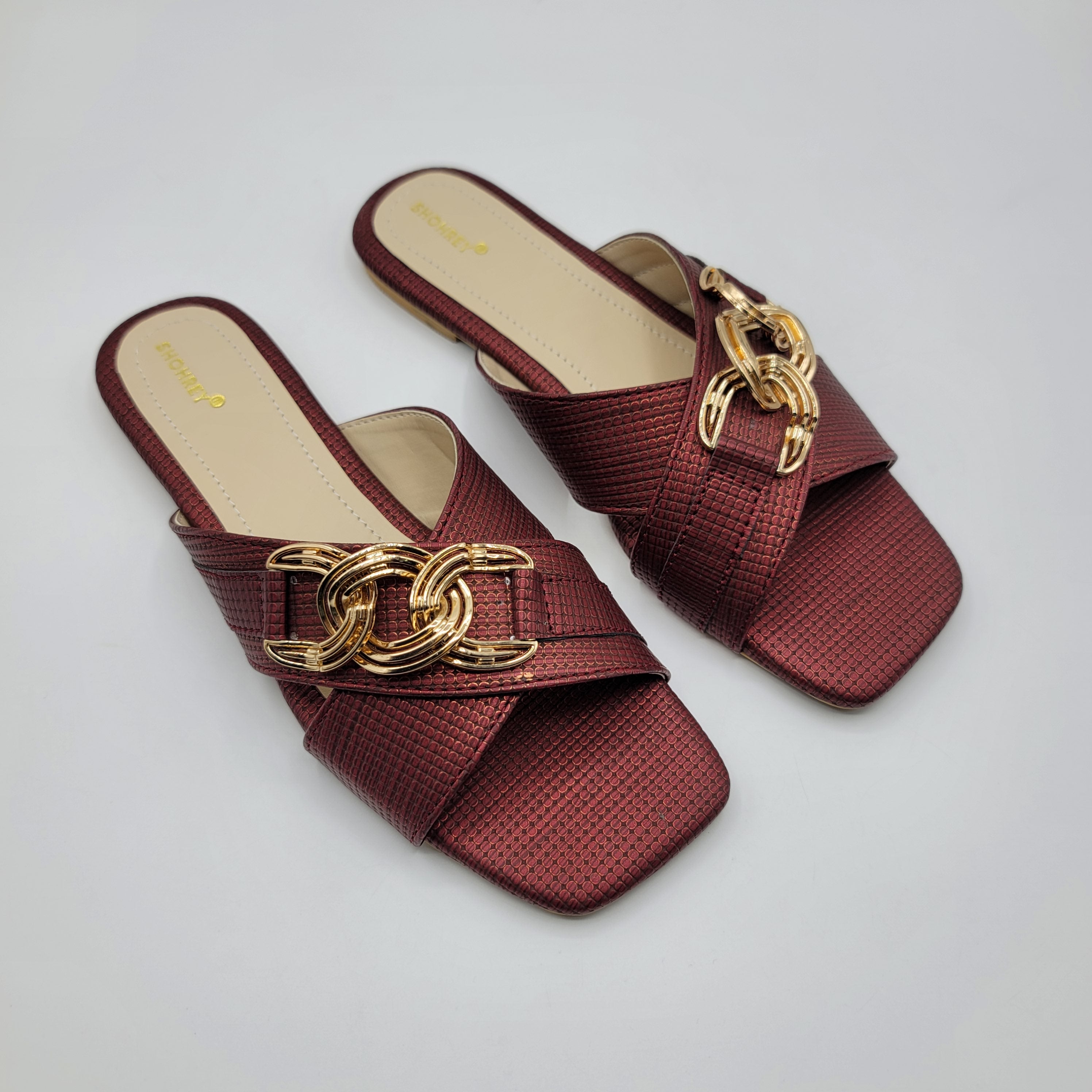 Camila Slides - Maroon
