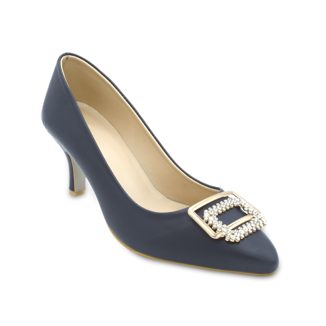 Belle Navy Blue Heel Pumps