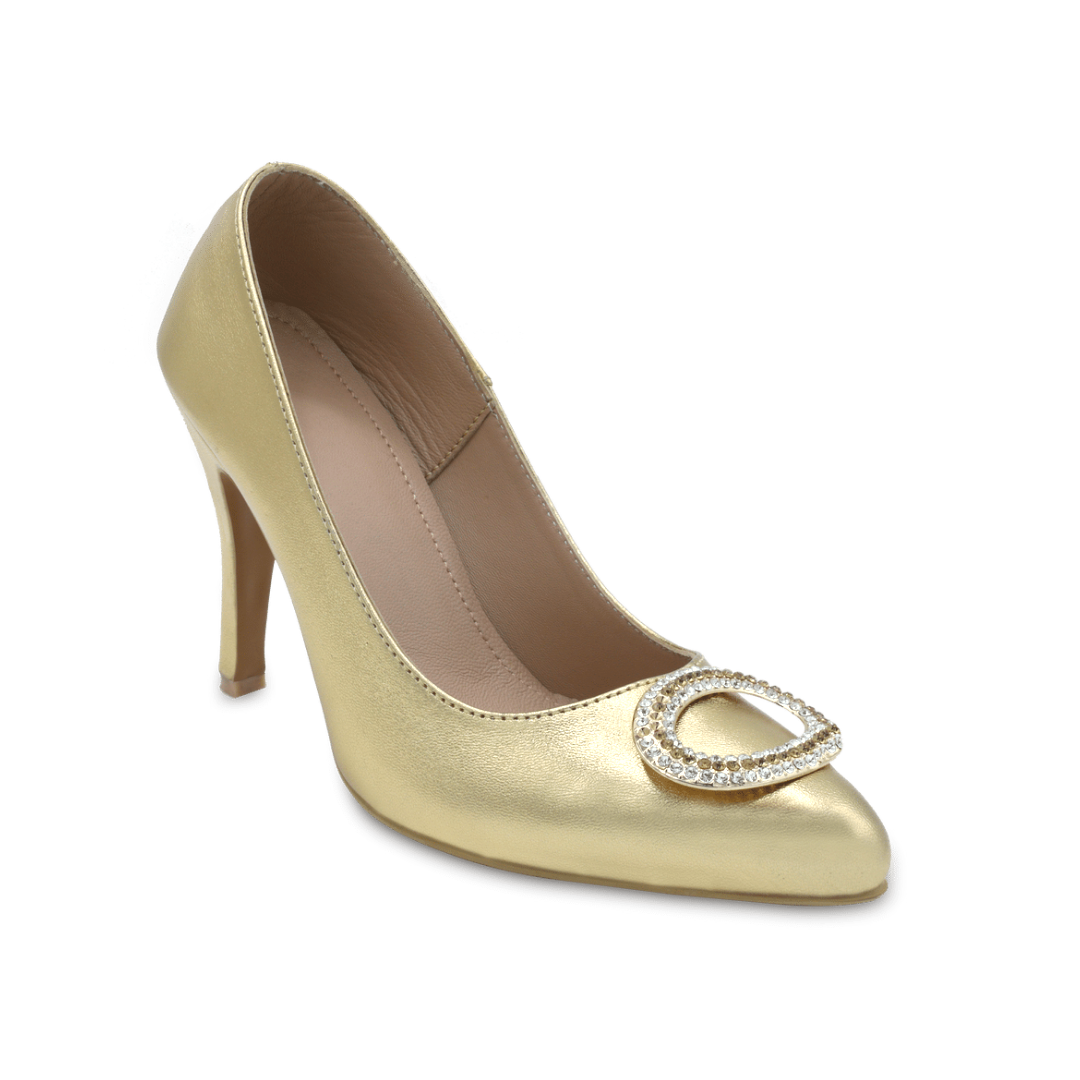 Metallic deals gold pumps