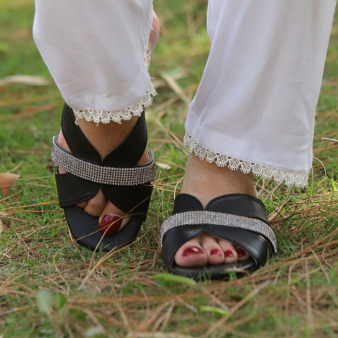 ZAK Cross - Black - Nappa Leather Slides