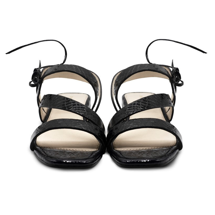 Allig - Black - Leather Sandals