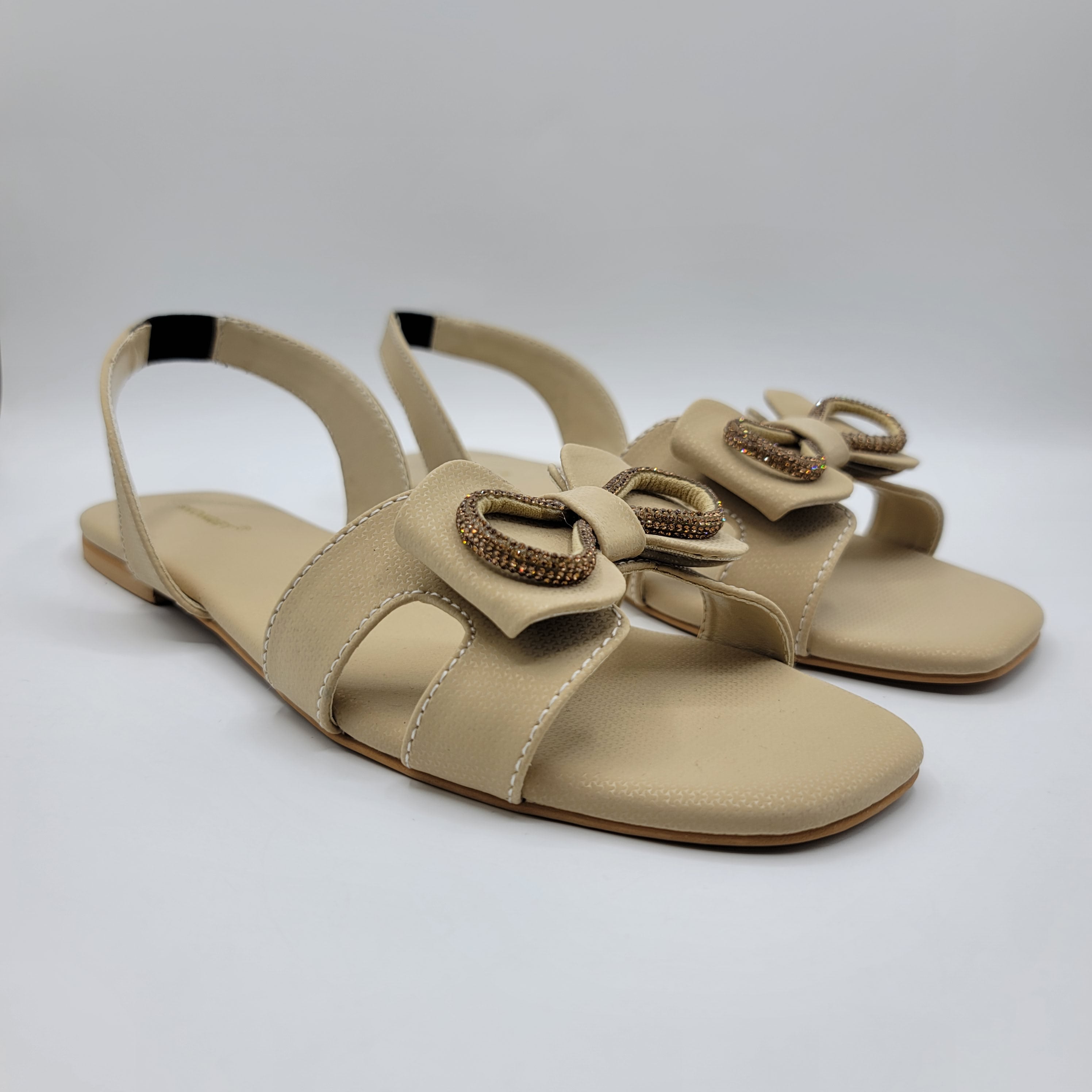 Jesse Sling Back Sandals -  Beige