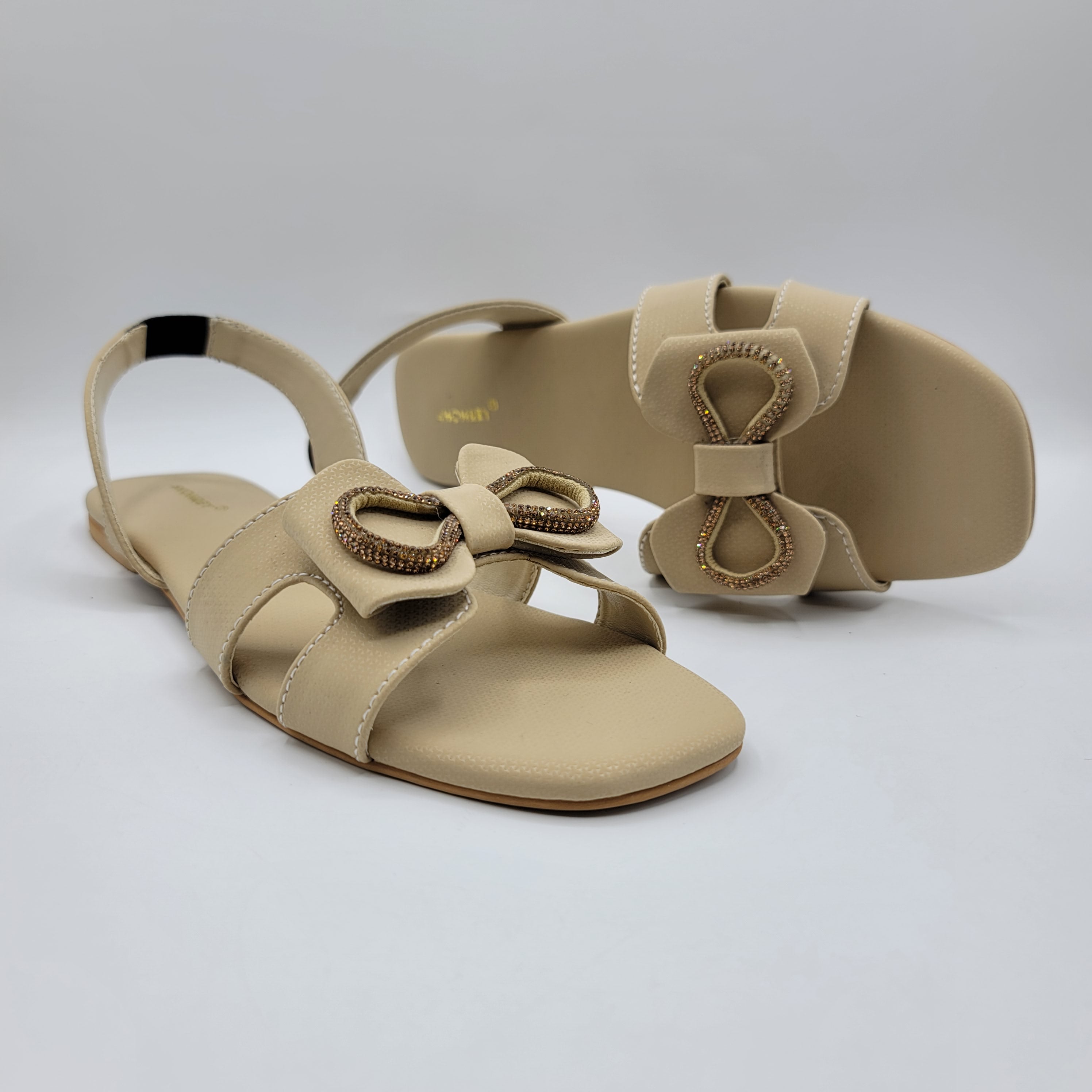 Jesse Sling Back Sandals -  Beige