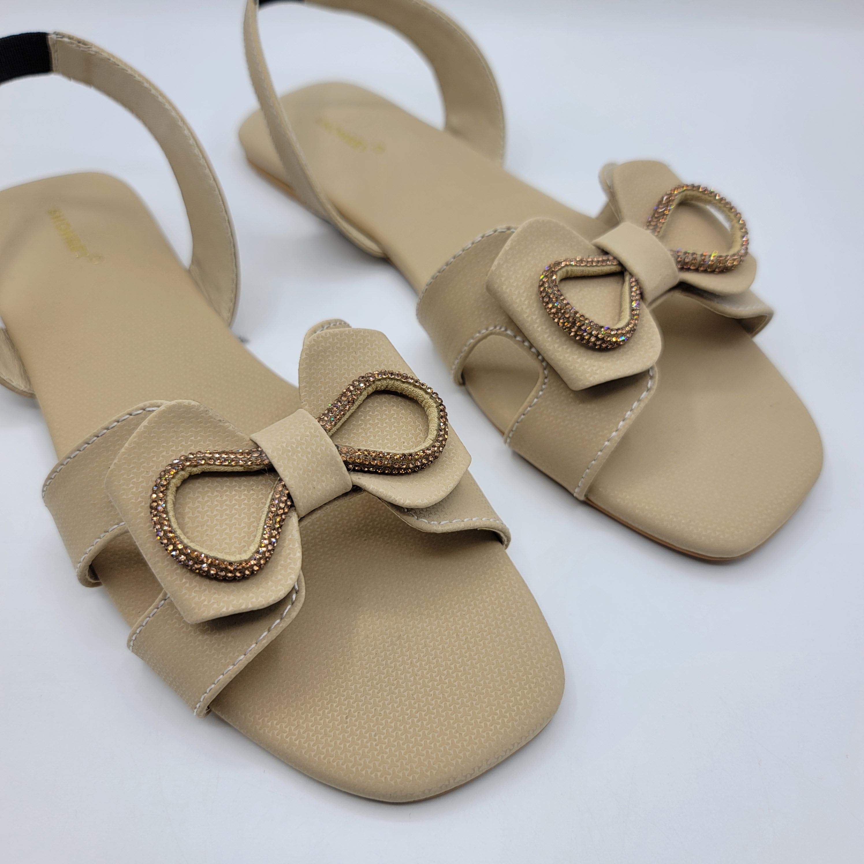 Jesse Sling Back Sandals -  Beige