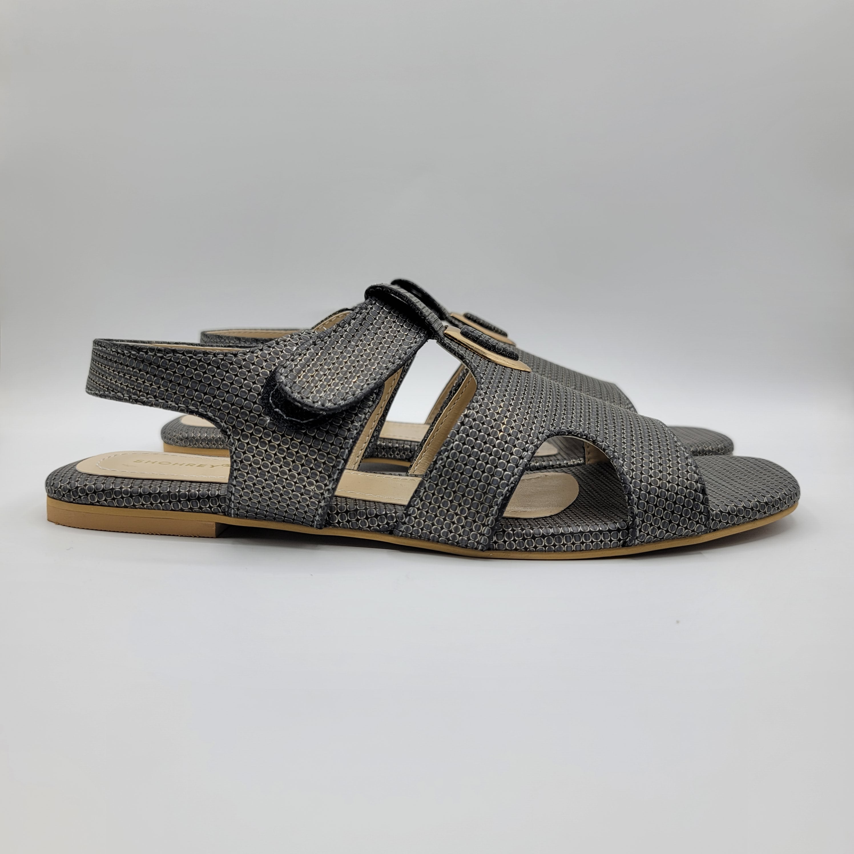 Peshawari Elegance Sandals - Charcoal