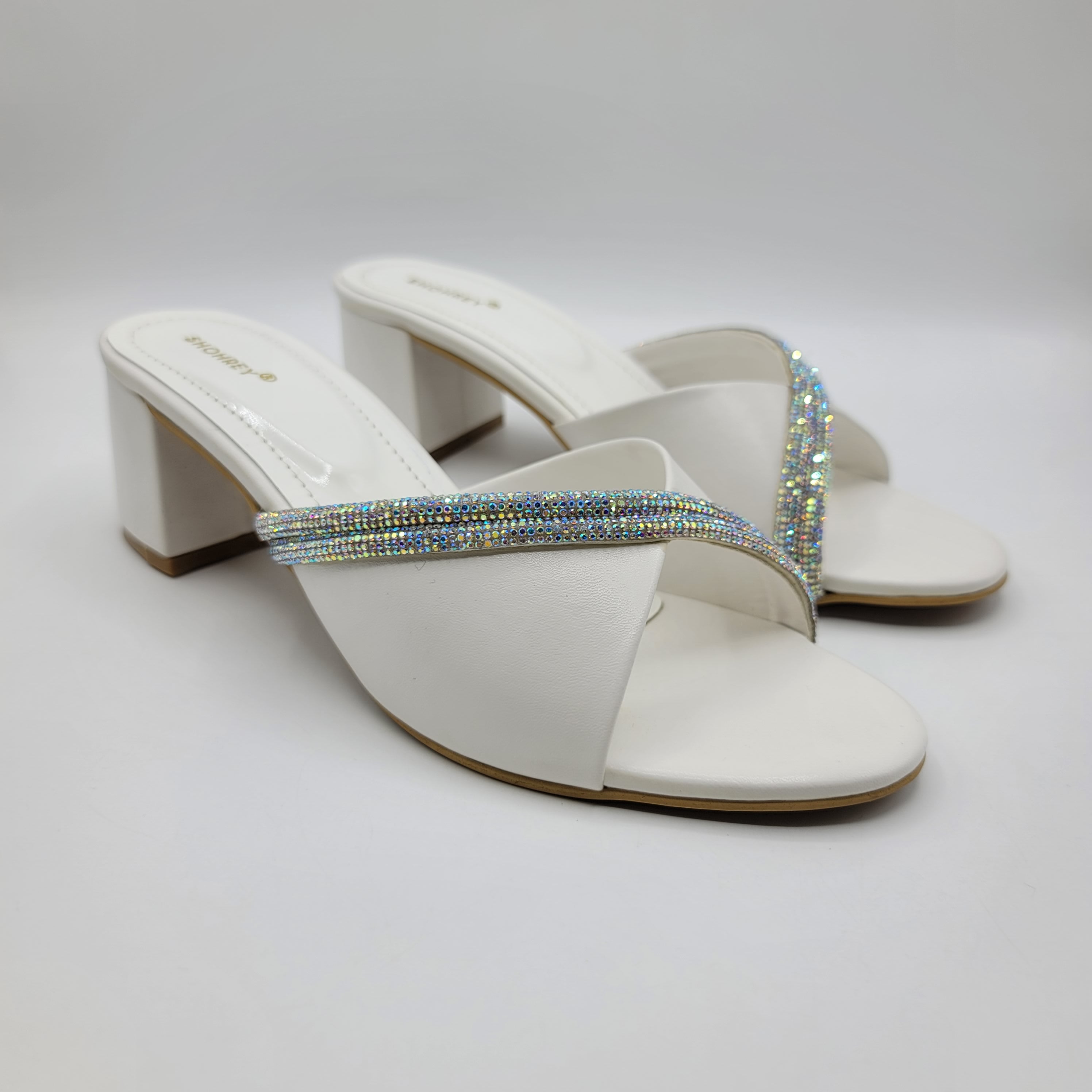 Amelia Heel Slides - White