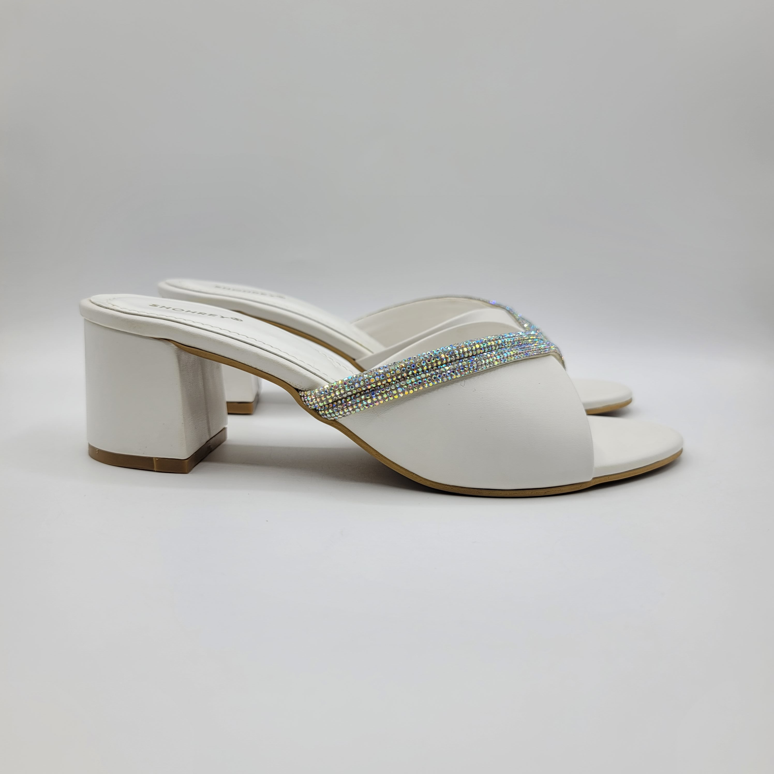 Amelia Heel Slides - White