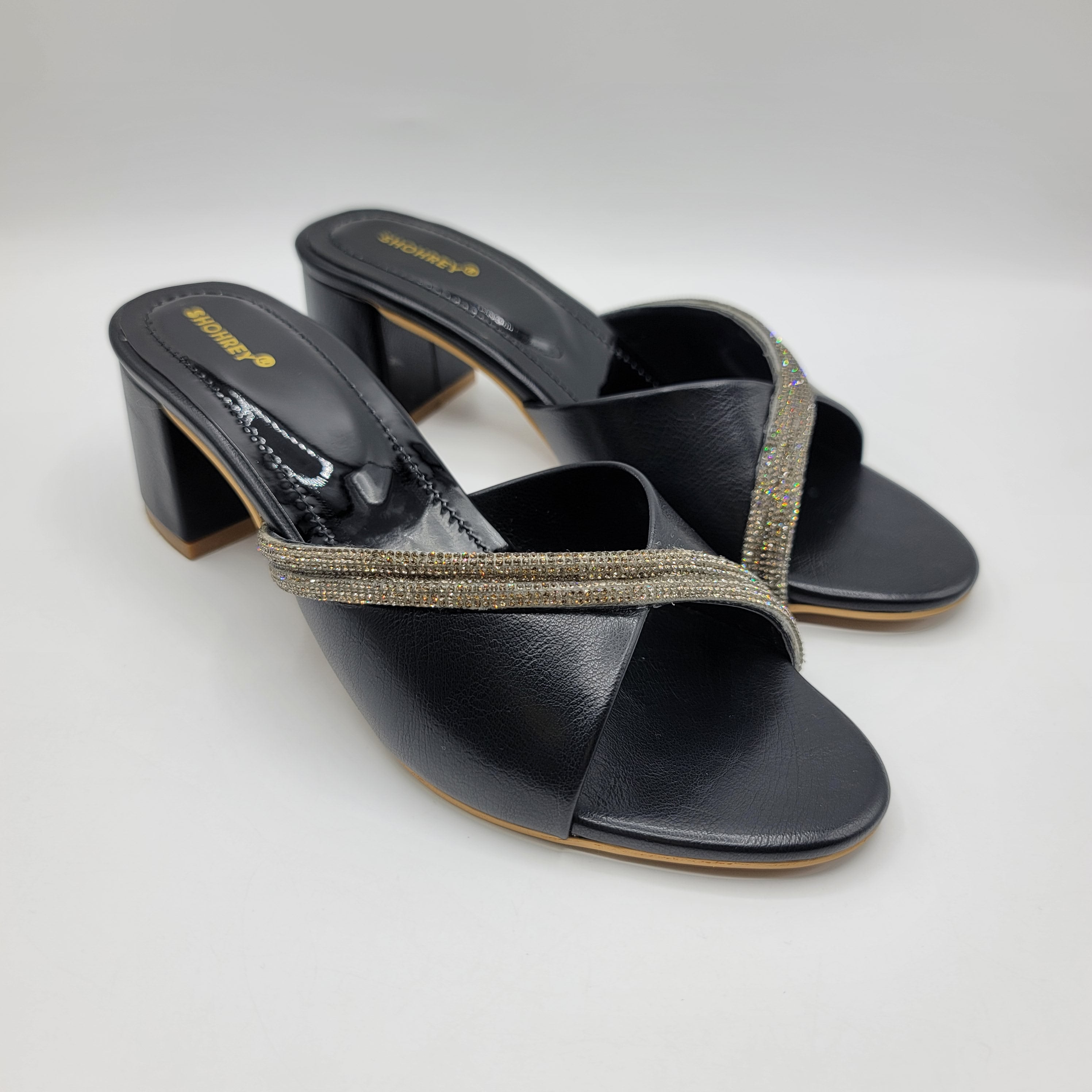Amelia Heel Slides - Black
