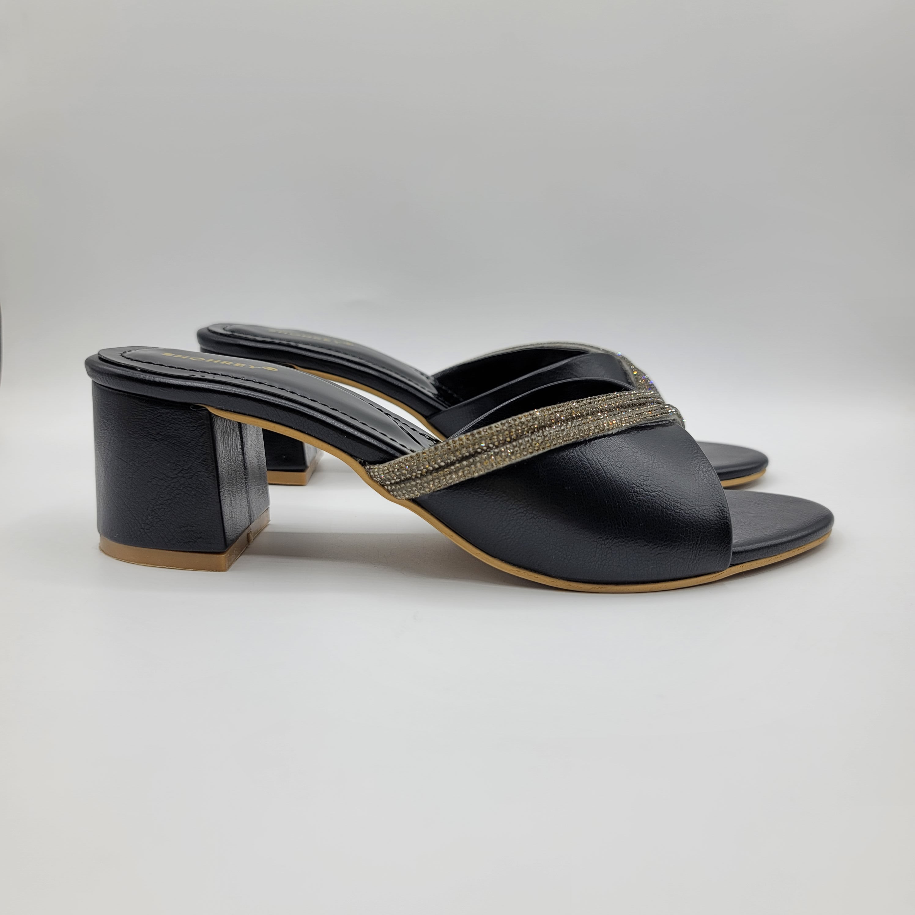 Amelia Heel Slides - Black