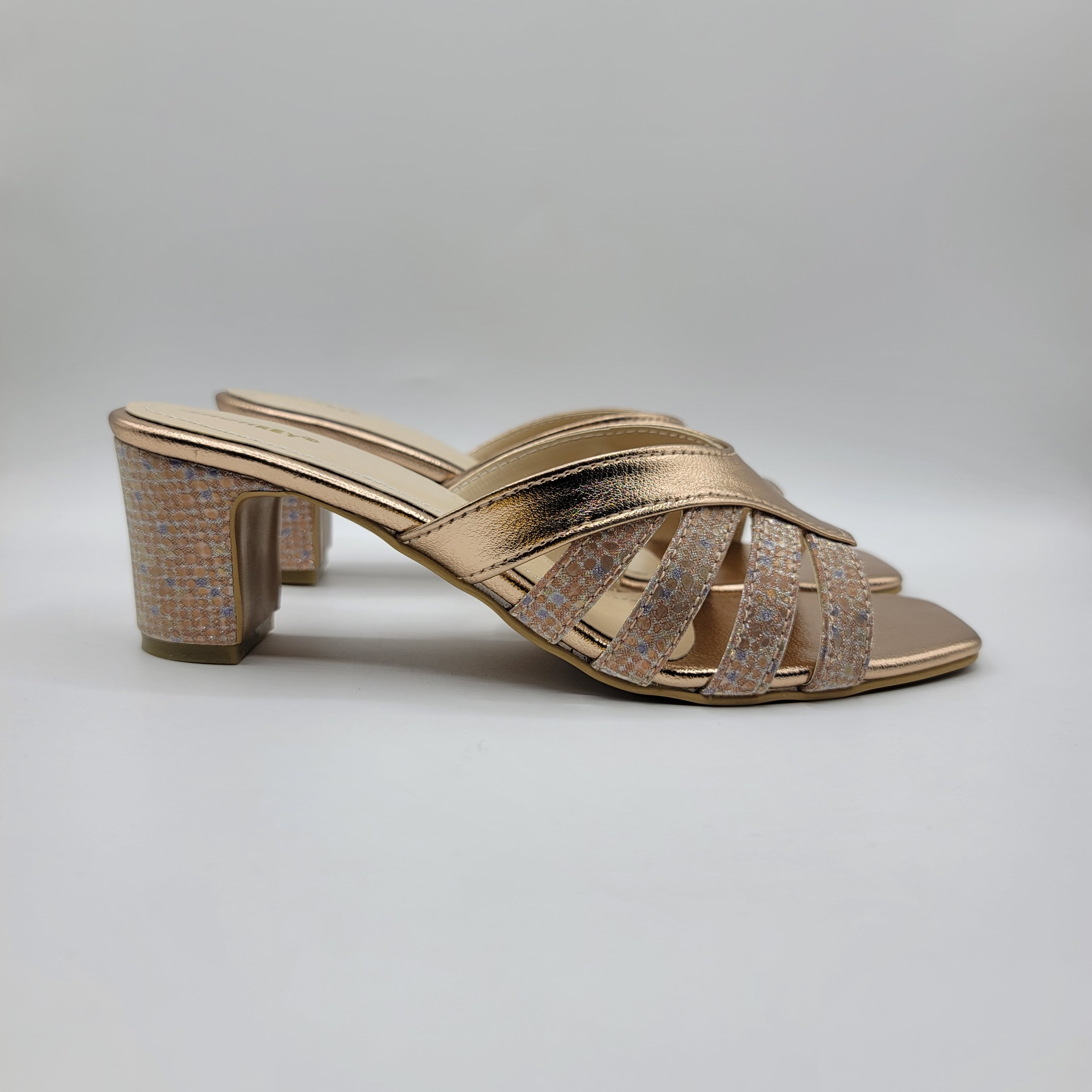 Sophia Heel Slides - Copper Gold