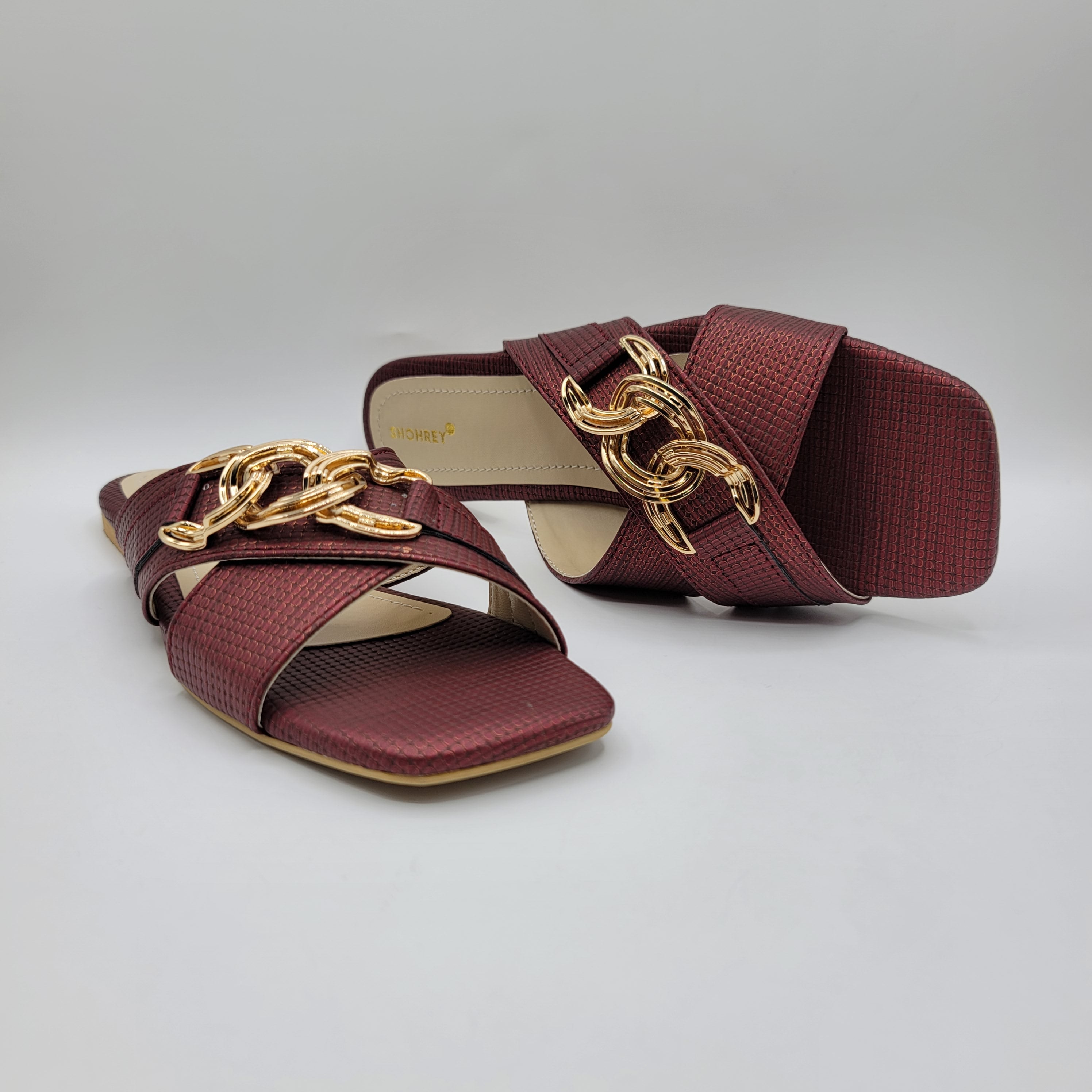 Camila Slides - Maroon