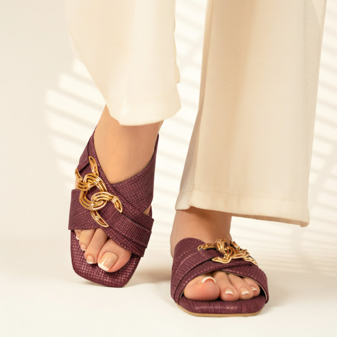 Camila Slides - Maroon