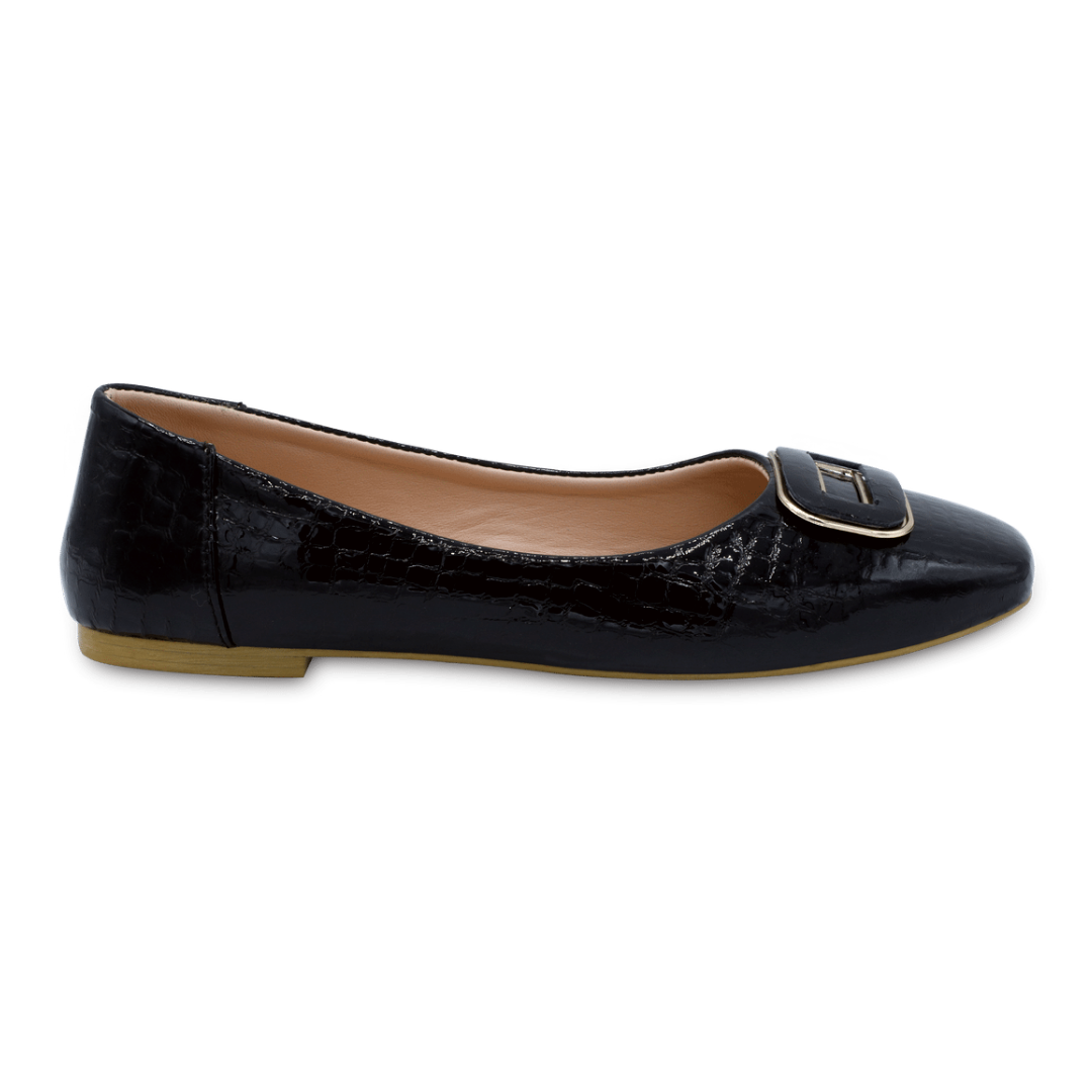 Edna - Black Leather Loafers Women