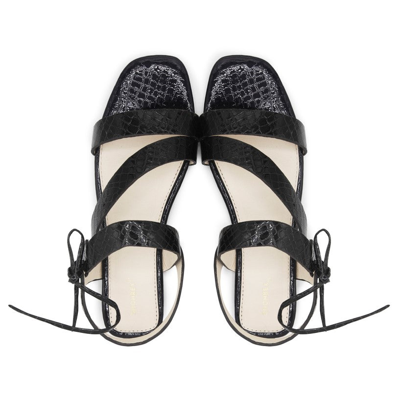Allig - Black - Leather Sandals