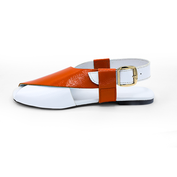 Peshawari Delight - Orange - Leather Sandals