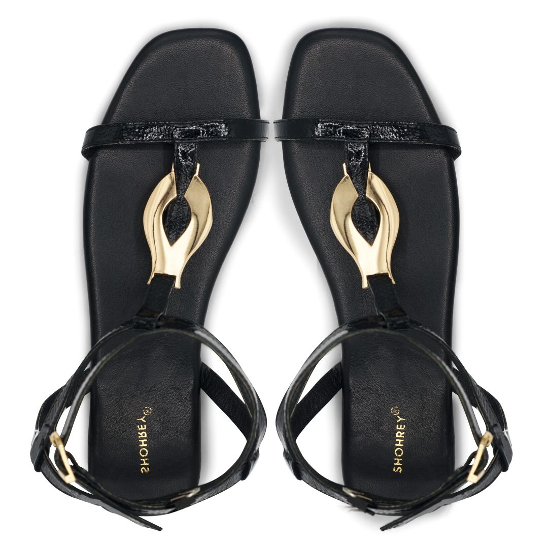 Monza 105 - Black - Ankle Strap Sandals