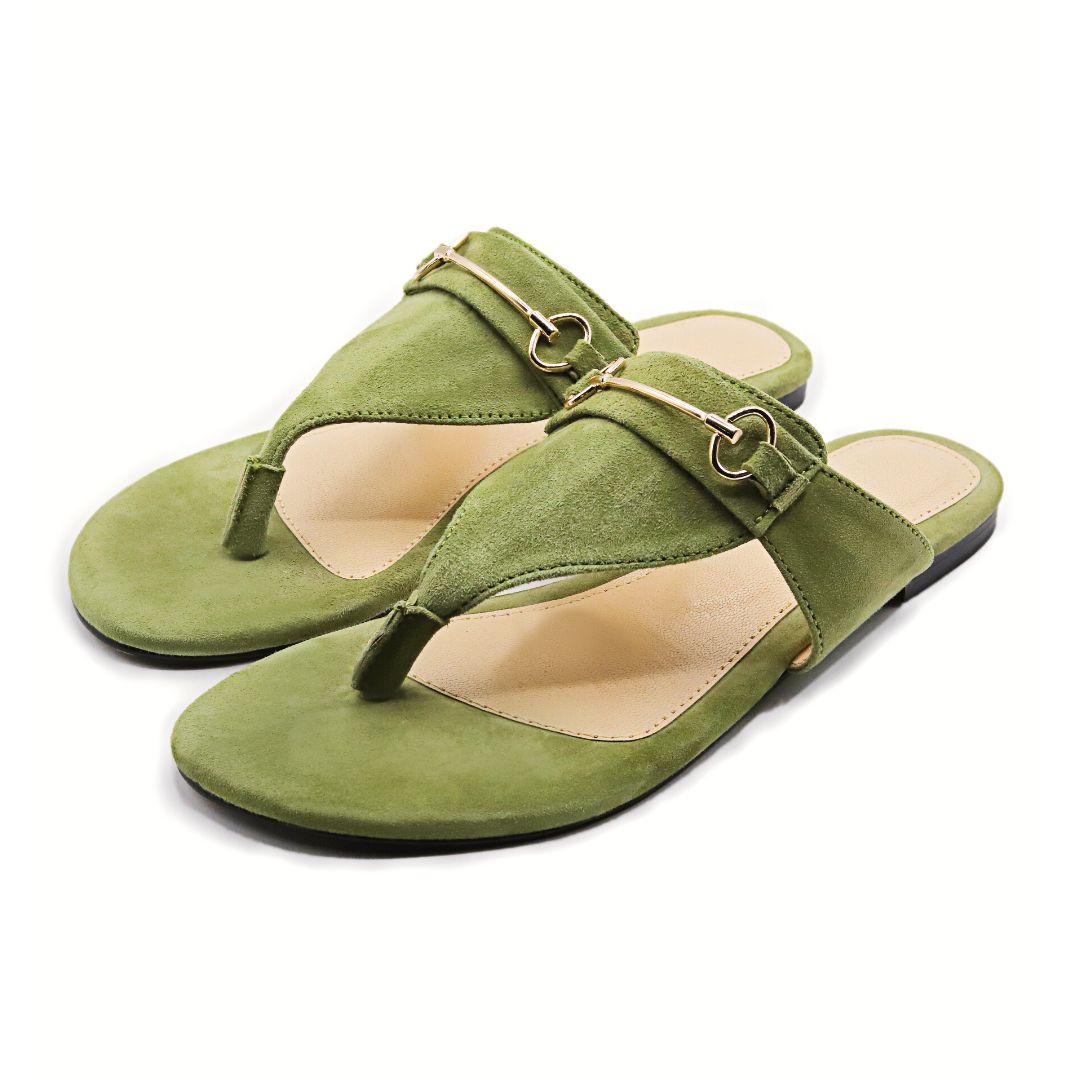 Classic Flats - Green Slippers