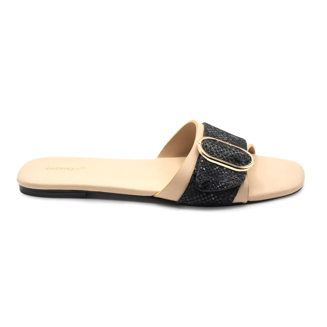 Laredo - Black - Snake Leather Slides