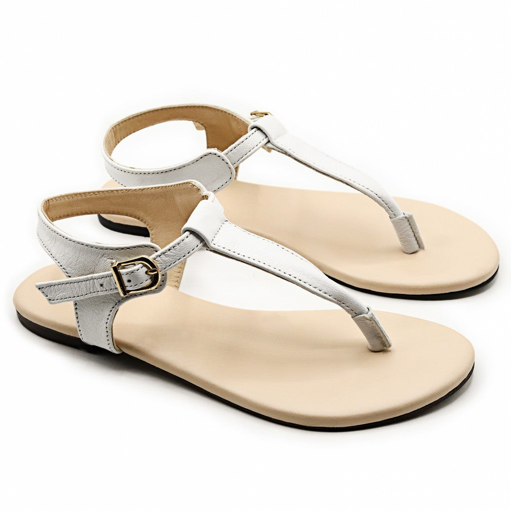 Monza 103 - White - Leather Sandals